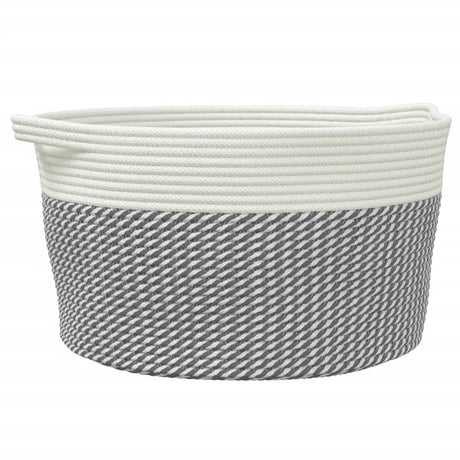 Vidaxx panier de rangement ø 40x25 cm coton gris et blanc