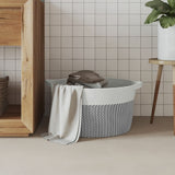 Vidaxx panier de rangement ø 40x25 cm coton gris et blanc