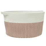 Vidaxx panier de rangement ø 40x25 cm coton marron et blanc
