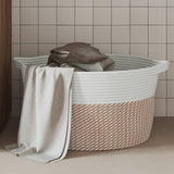 Vidaxx panier de rangement ø 40x25 cm coton marron et blanc