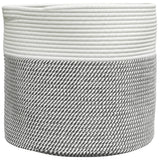 Vidaxx panier de rangement ø 40x35 cm coton gris et blanc