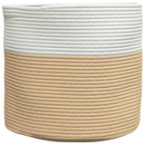 Vidaxx panier de rangement ø 40x35 cm coton beige et blanc