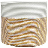 Vidaxx panier de rangement ø 40x35 cm coton marron et blanc