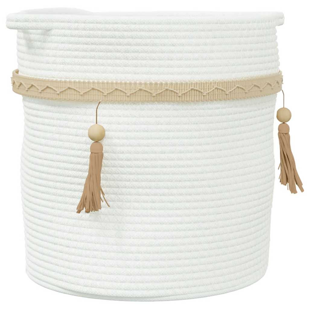 Vidaxx panier de rangement ø 38x36 cm coton blanc