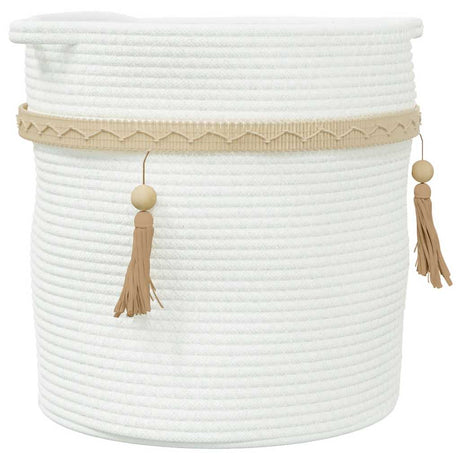 Vidaxx panier de rangement ø 38x36 cm coton blanc