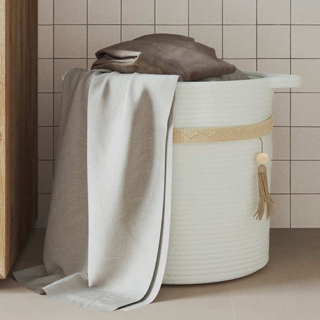Vidaxx panier de rangement ø 38x36 cm coton blanc