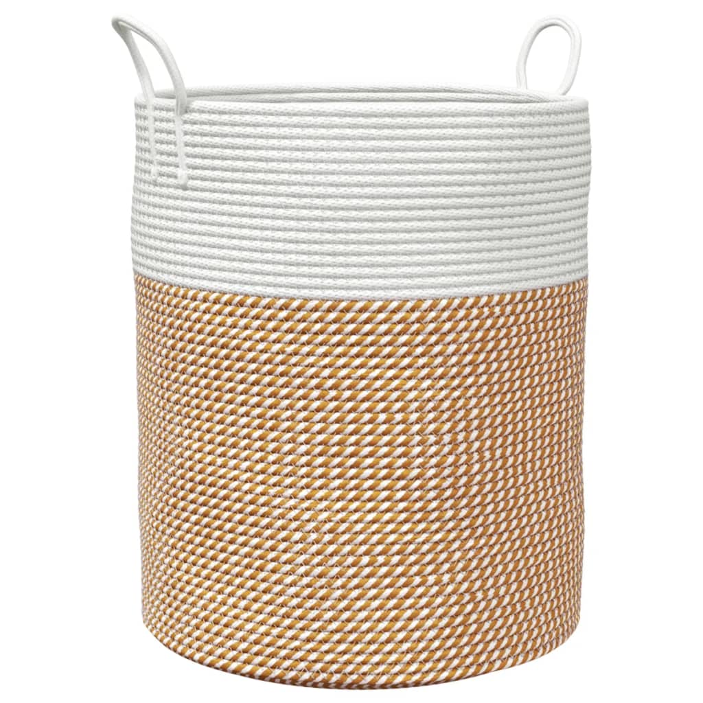 Vidaxx panier de rangement ø 38x46 cm coton marron et blanc