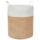 Vidaxx panier de rangement ø 38x46 cm coton marron et blanc