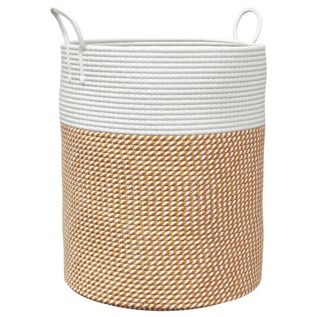 Vidaxx panier de rangement ø 38x46 cm coton marron et blanc