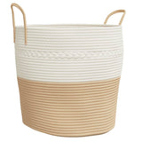 Vidaxx panier de rangement ø 43x38 cm coton beige et blanc