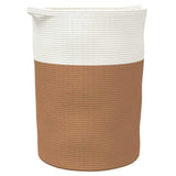 Vidaxx panier de rangement ø 49x65 cm coton marron et blanc