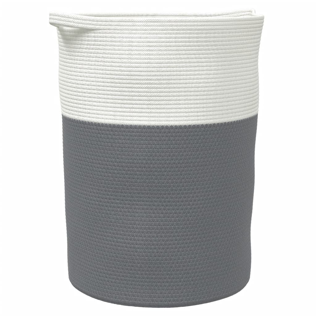 Vidaxx panier de rangement ø 49x65 cm coton gris et blanc