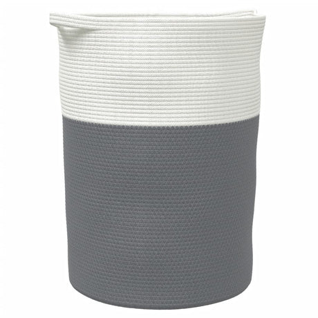 Vidaxx panier de rangement ø 49x65 cm coton gris et blanc