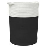 Vidaxx panier de rangement ø 49x65 cm coton noir et blanc