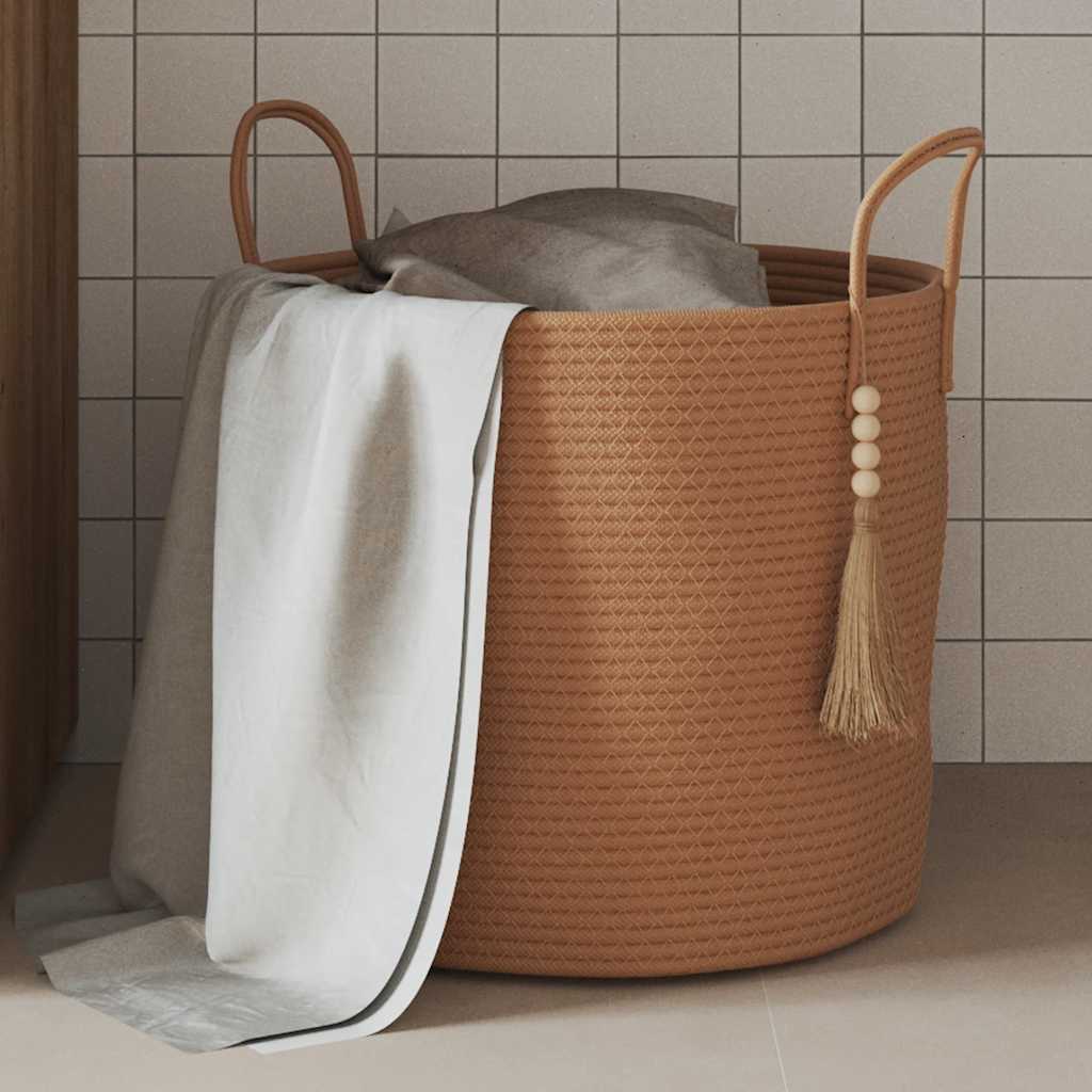 Vidaxx panier de rangement ø 40x35 cm coton marron