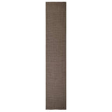Vidaxl sisalmat pour gratter le post 66x350 cm brun