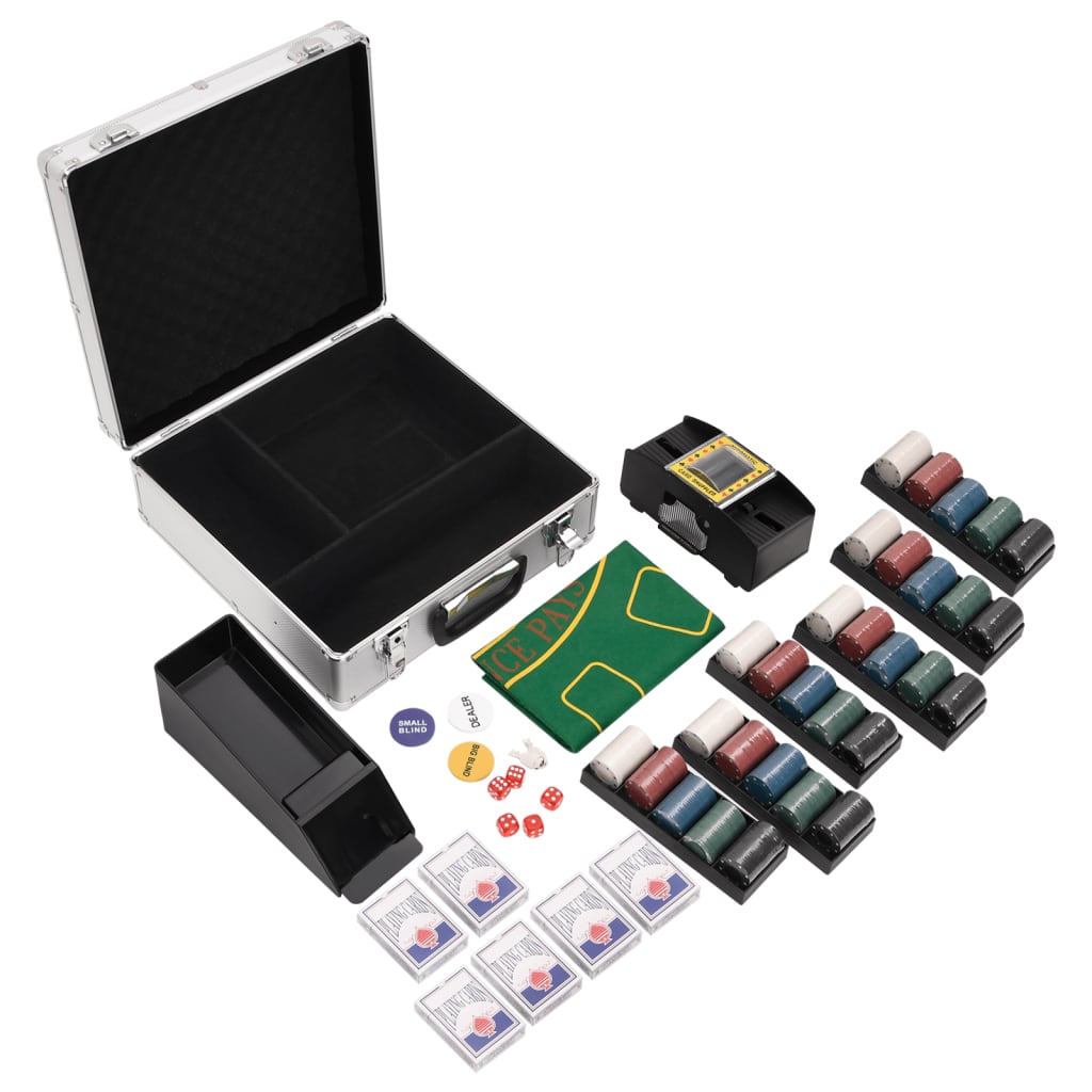 VidaXL jeu de poker 600 pièces 4 g