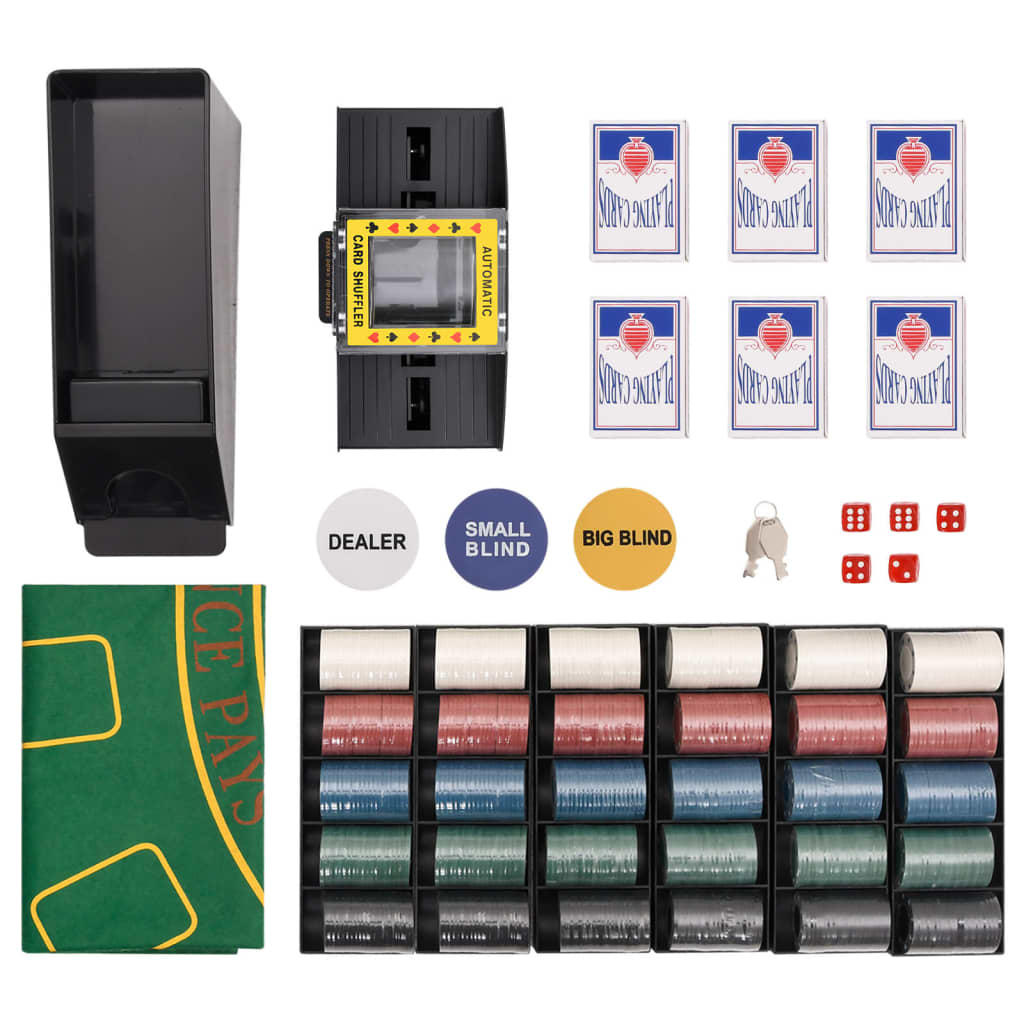 VidaXL jeu de poker 600 pièces 4 g