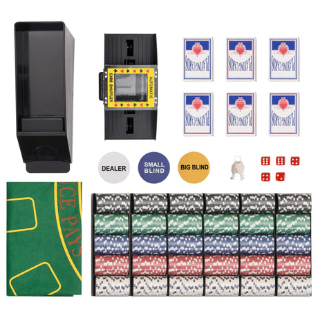 VidaXL jeu de poker 600 pièces 11,5 g