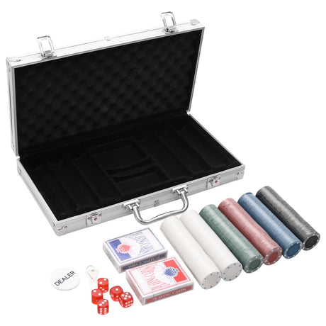 VidaXL jeu de poker 300 pièces 4 g