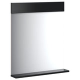 Vidaxl badkamerspiegel met schap berg 60x12x70 cm massief hout zwart