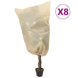 VidaXL Couvertures végétales avec cordon de serrage 8 pcs 70 g m² 0,8x1,2 m