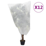 VidaXL Couvertures végétales avec cordon de serrage 12 pcs 70 g m² 0,8x0,8 m