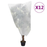 VidaXL Couvertures végétales avec cordon de serrage 12 pièces 70 g m² 0,8x1 m