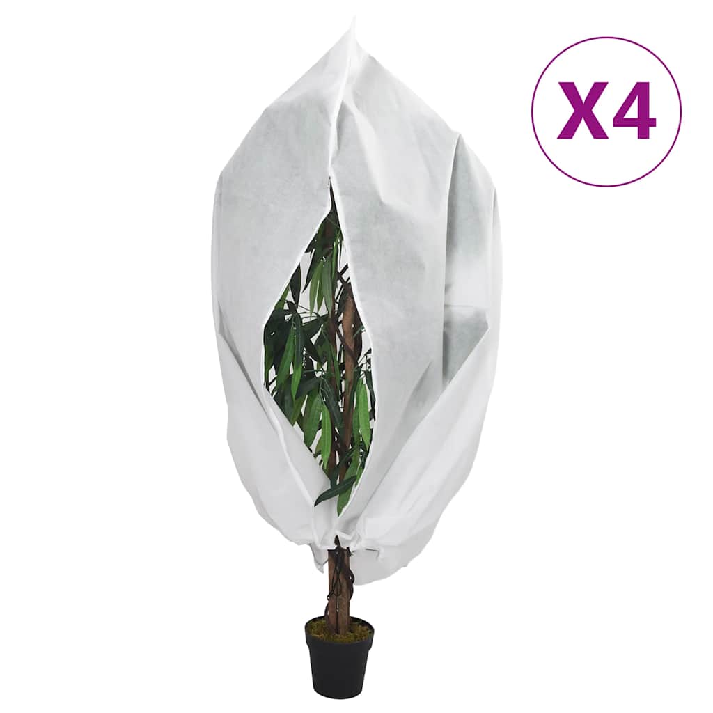 VidaXL Couvertures végétales avec fermeture éclair 4 pcs 70 g m² 3,14x2,5 m