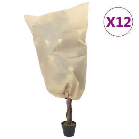 VidaXL Couvertures végétales avec cordon de serrage 12 pcs 70 g m² 0,8x1,2 m