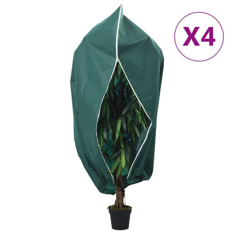 VidaXL Couvertures végétales avec fermeture éclair 4 pcs 70 g m² 3,93x3 m