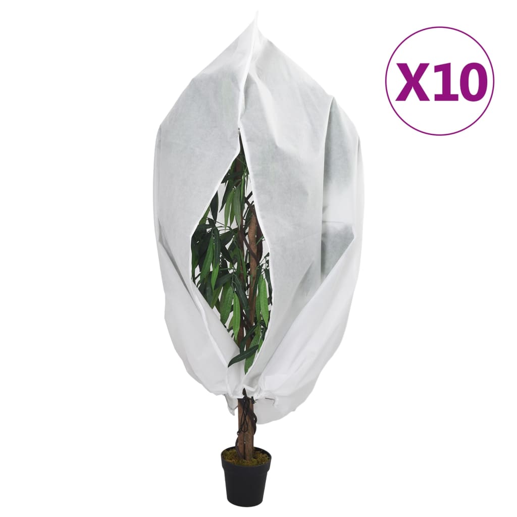 VidaXL Couvertures végétales avec fermeture éclair 10 pcs 70 g m² 3,14x2,5 m
