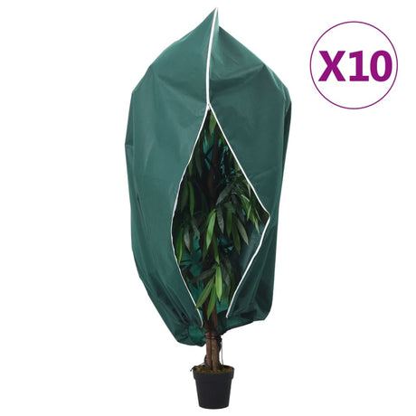 VidaXL Couvertures végétales avec fermeture éclair 10 pièces 70 g m² 2,36x2 m