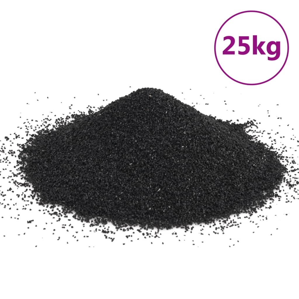 Vidaxl Aquarium Sand 25 kg 0,2-2 mm schwaarz