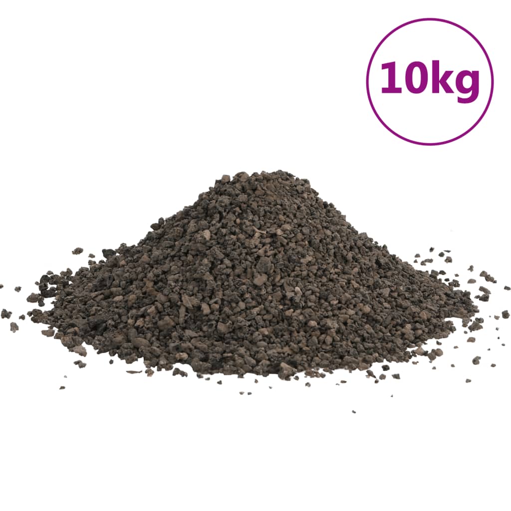 Vidaxl basaltgrind 10 kg 3-5 mm sort