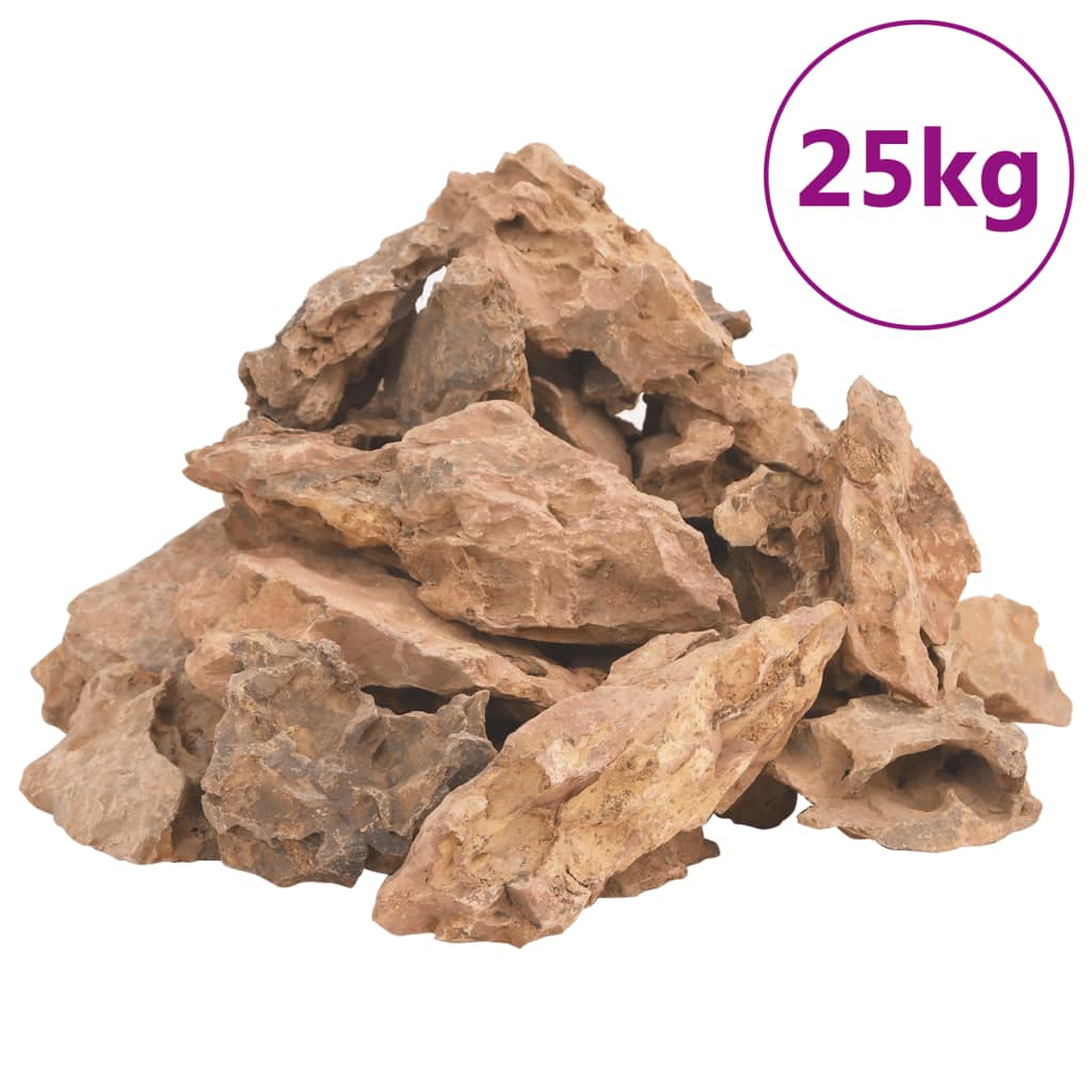 VidaXL pierre de lave 25 kg 1-10 cm marron