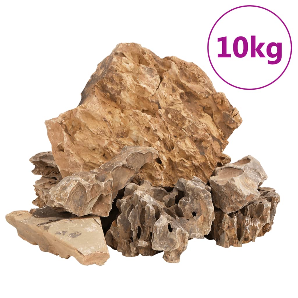 VidaXL pierres de dragon 10 kg 5-30 cm marron
