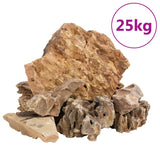 Vidaxl Dragon Stones 25 kg 5-30 cm brunt