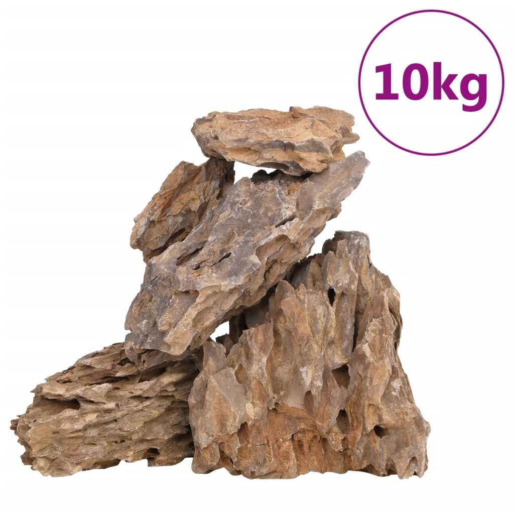 Vidaxl Dragon Stones mešane barve 10 kg 10-30 cm