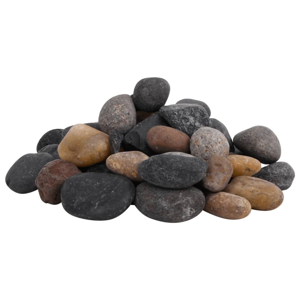Vidaxl galets polis 5-8 cm 25 kg multicolores