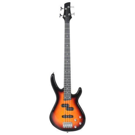 Vidaxl guitare basse électrique pour débutants avec sac 4 4 46 marron noir