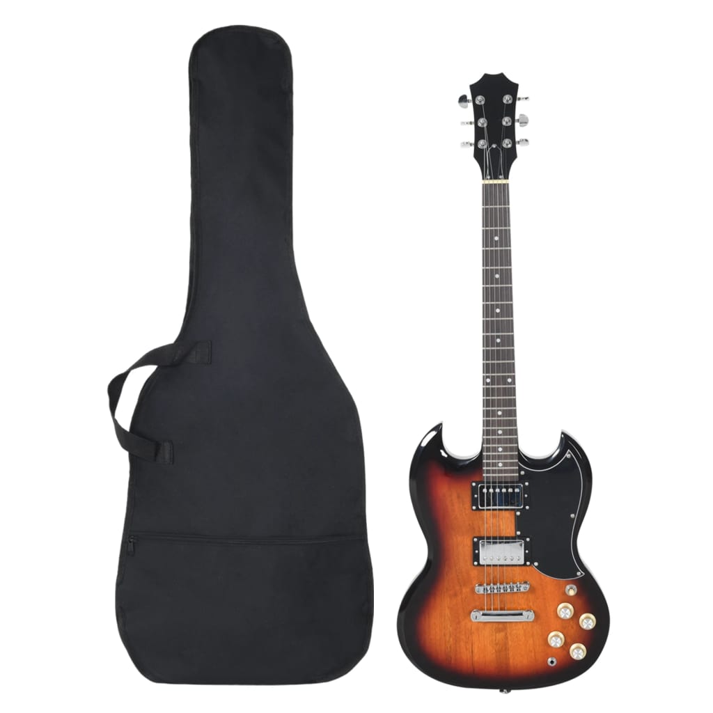 Guitare vidaxl pour les débutants électriques avec sac 4 4 39 noir