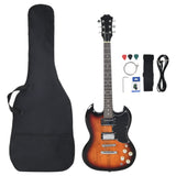 Vidaxl Guitar za začetnike Electric z torbo 4 4 39 Black