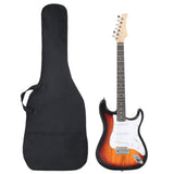 Vidaxl guitare électrique débutant avec sac 4 4 39 marron et blanc