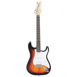 Vidaxl guitare électrique débutant avec sac 4 4 39 marron et blanc