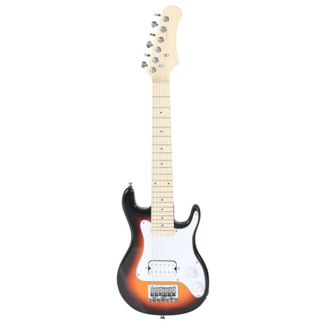 Vidaxl guitare électrique pour enfants avec sac 3 4 30 marron et blanc
