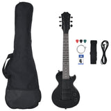 Vidaxl guitare électrique débutant avec sac 3 4 30 noir