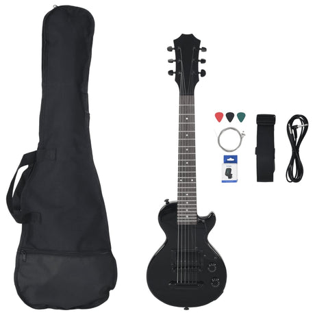 Vidaxl guitare électrique débutant avec sac 3 4 30 noir