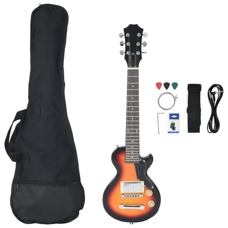 Vidaxl guitare électrique pour enfants avec sac 3 4 30 marron et noir