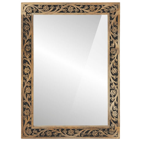 Miroir de salle de bain Vidaxx 50x70x2,5 cm bois de manguier massif et verre